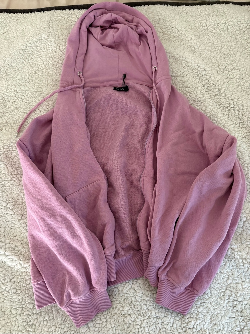 Boohoo Pink Fleece Hoodie